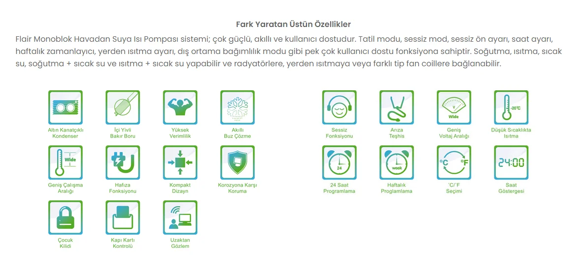 ALARKO FLAİR MONOBLOK ISI POMPASI 10 kW - Görsel 6